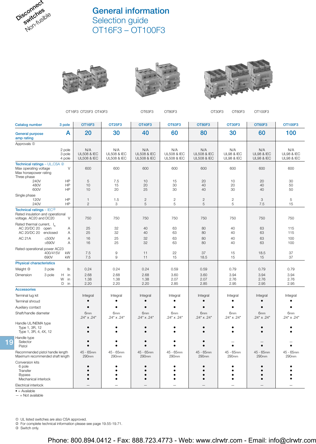 Page 2 of 12 - ABB Non-Fusible Disconnect Switches