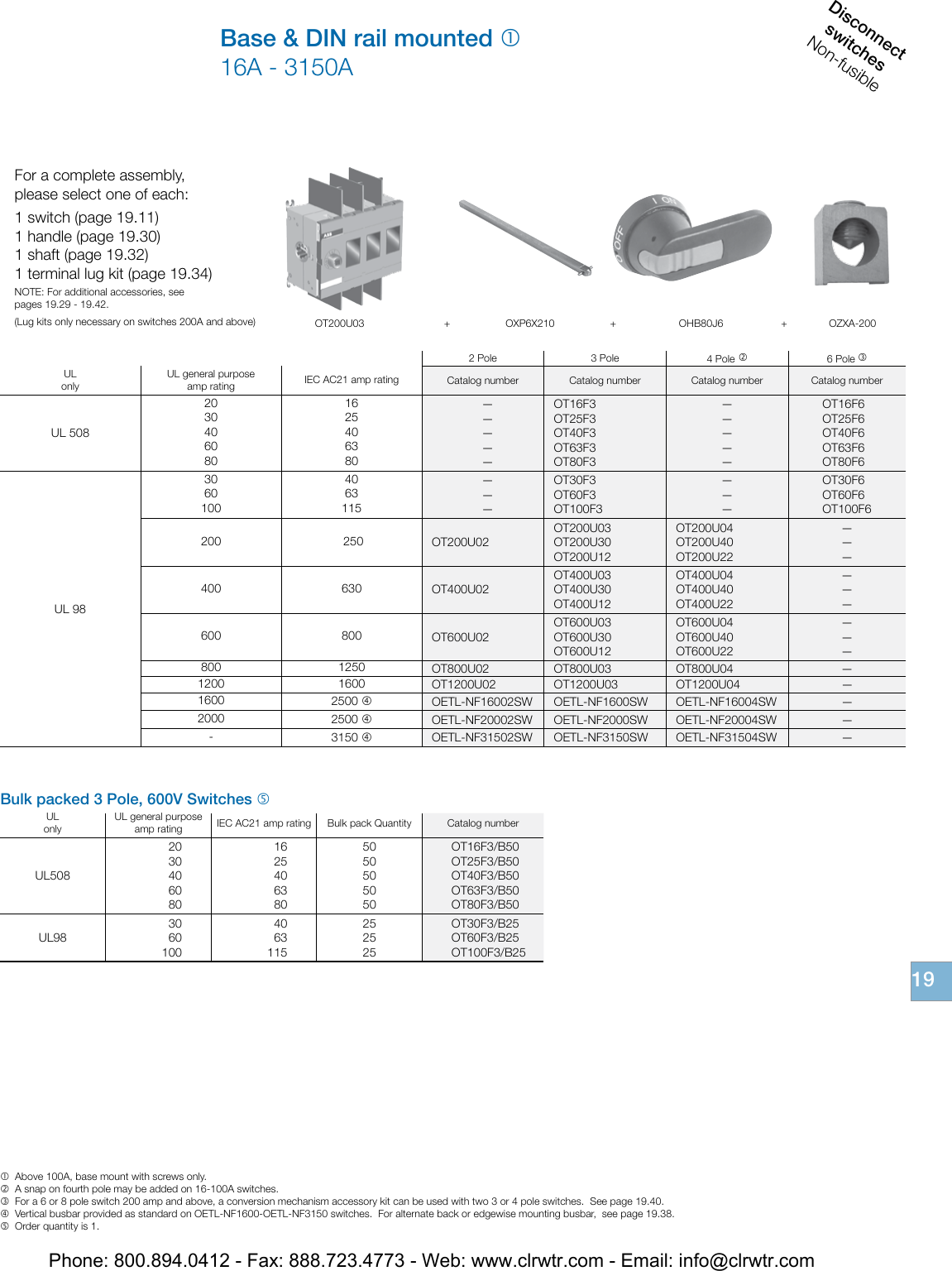 Page 5 of 12 - ABB Non-Fusible Disconnect Switches