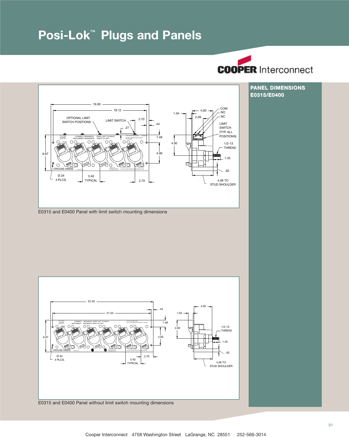 Page 5 of 6 - Duraline / Crouse-Hinds E0400 Series Posi-Lok Connectors  Brochure
