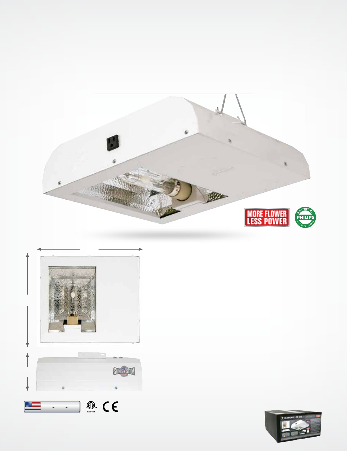 Hydrokultur Sun System Pro Sun Lec 315 Commercial Fixtures Bulb Included 8 240 Canadiana Cz