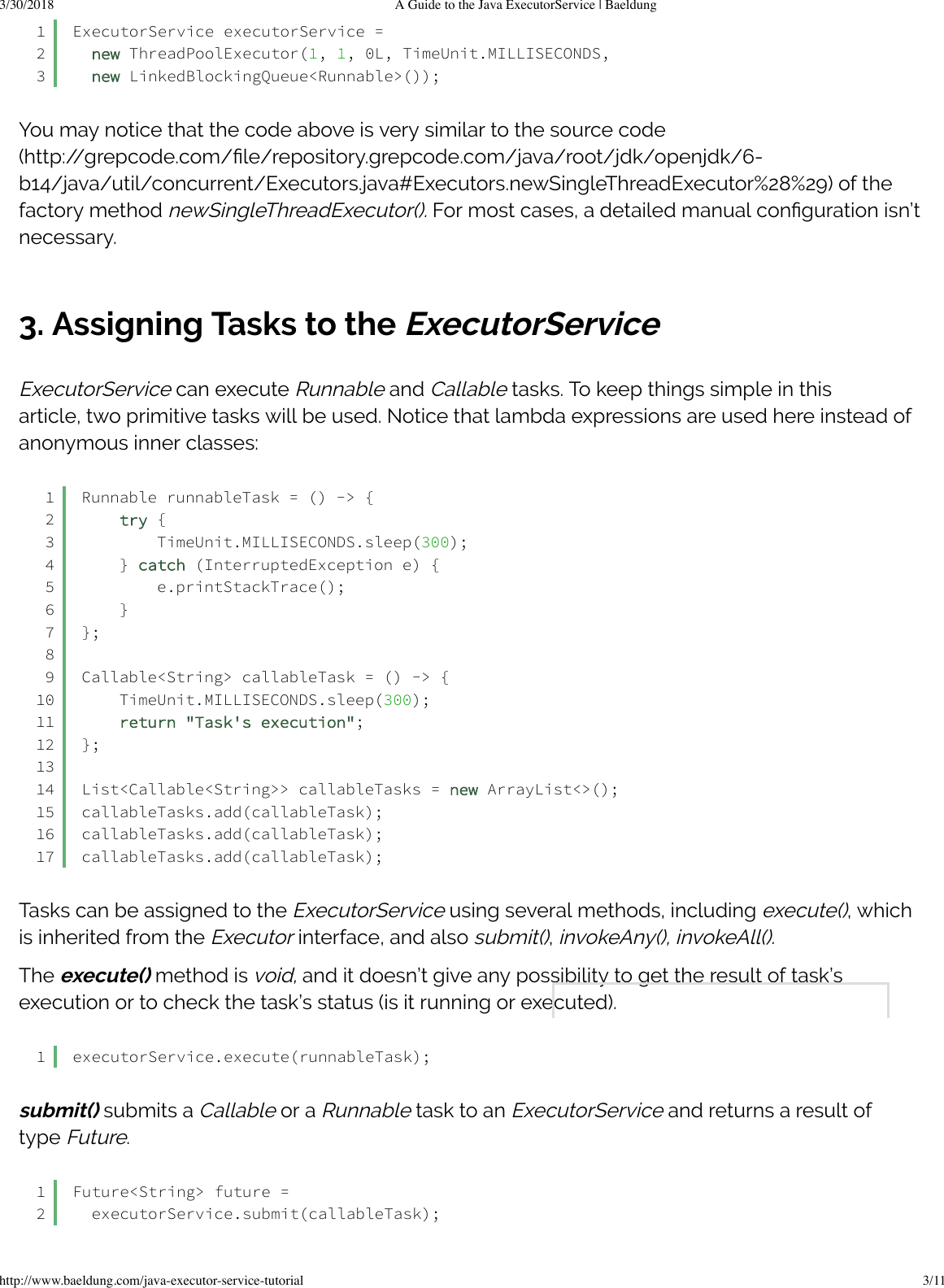 Page 3 of 7 - A Guide To The Java Executor Service  Baeldung