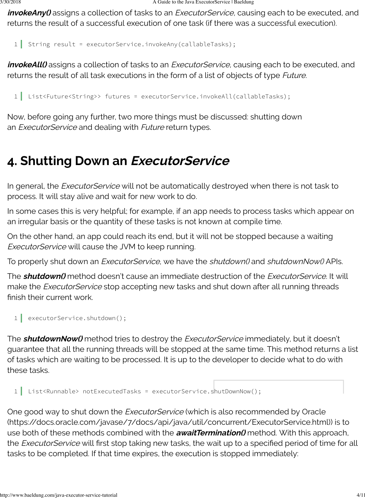 Page 4 of 7 - A Guide To The Java Executor Service  Baeldung