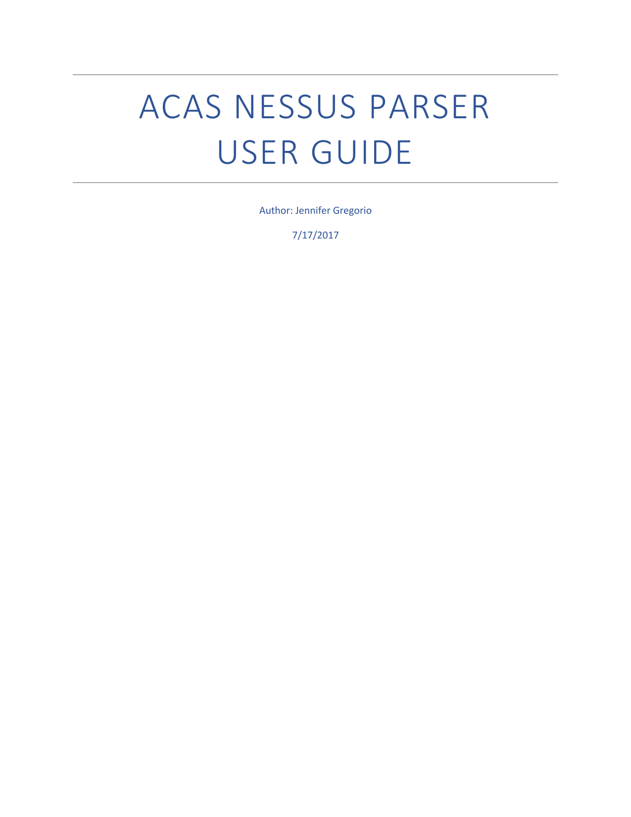 Page 1 of 8 - ACAS Nessus Parser User Guide