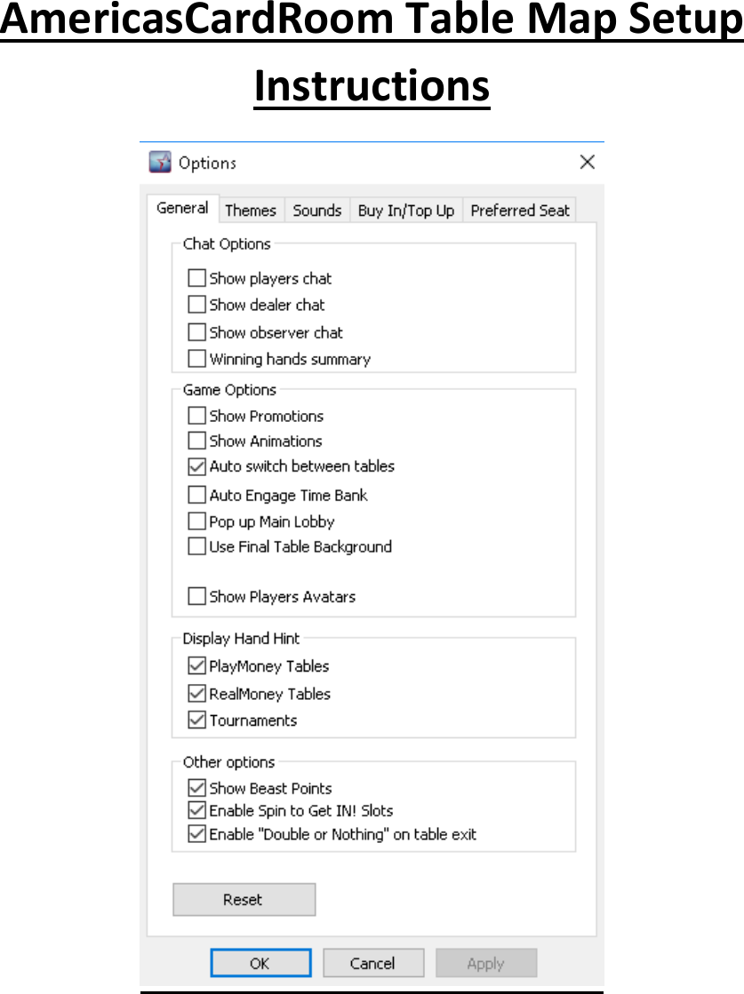 Page 1 of 5 - ACR Setup Instructions