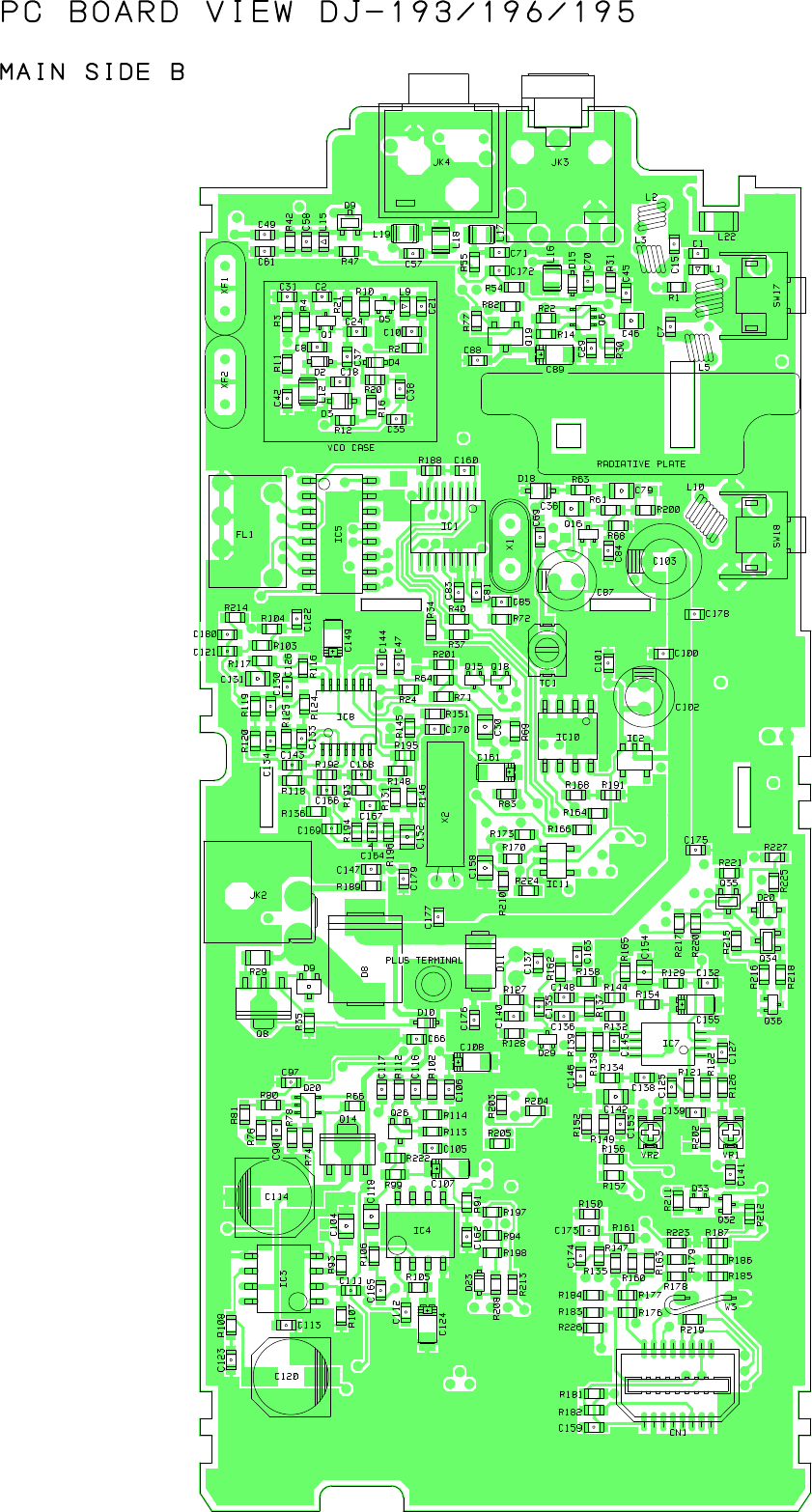 Page 1 of 1 - B-PCB 193 196 195 ALINCO--DJ-195-B-PCB-Drawing