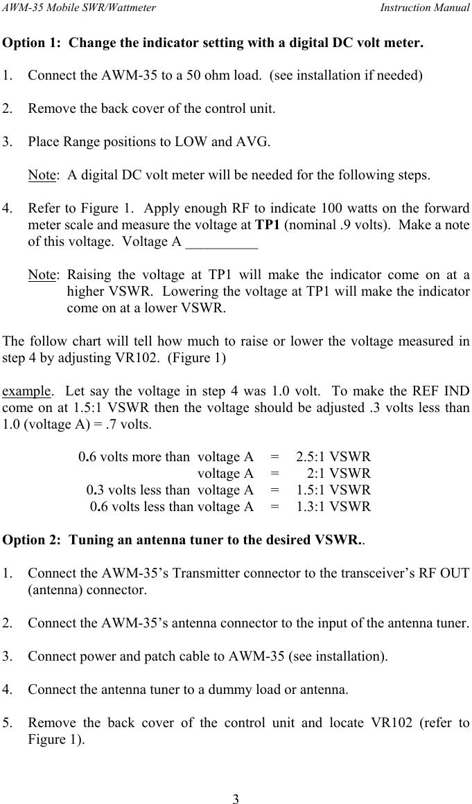 Page 3 of 4 - AWM-35 Manual_2A AMERITRON--AWM-35 SWR-Wattmeter-User-Manual