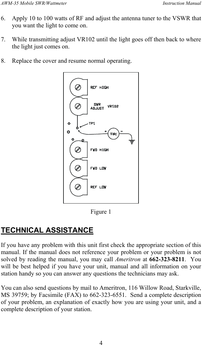 Page 4 of 4 - AWM-35 Manual_2A AMERITRON--AWM-35 SWR-Wattmeter-User-Manual