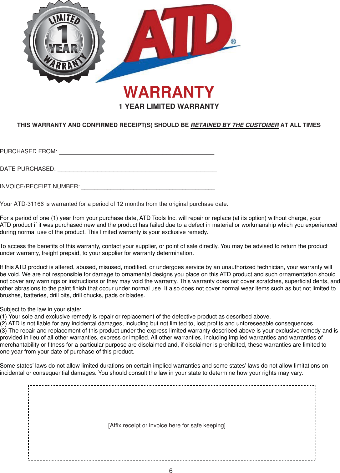 Page 7 of 7 - ATD31166_rev_0418 ATD31166 Rev 0418