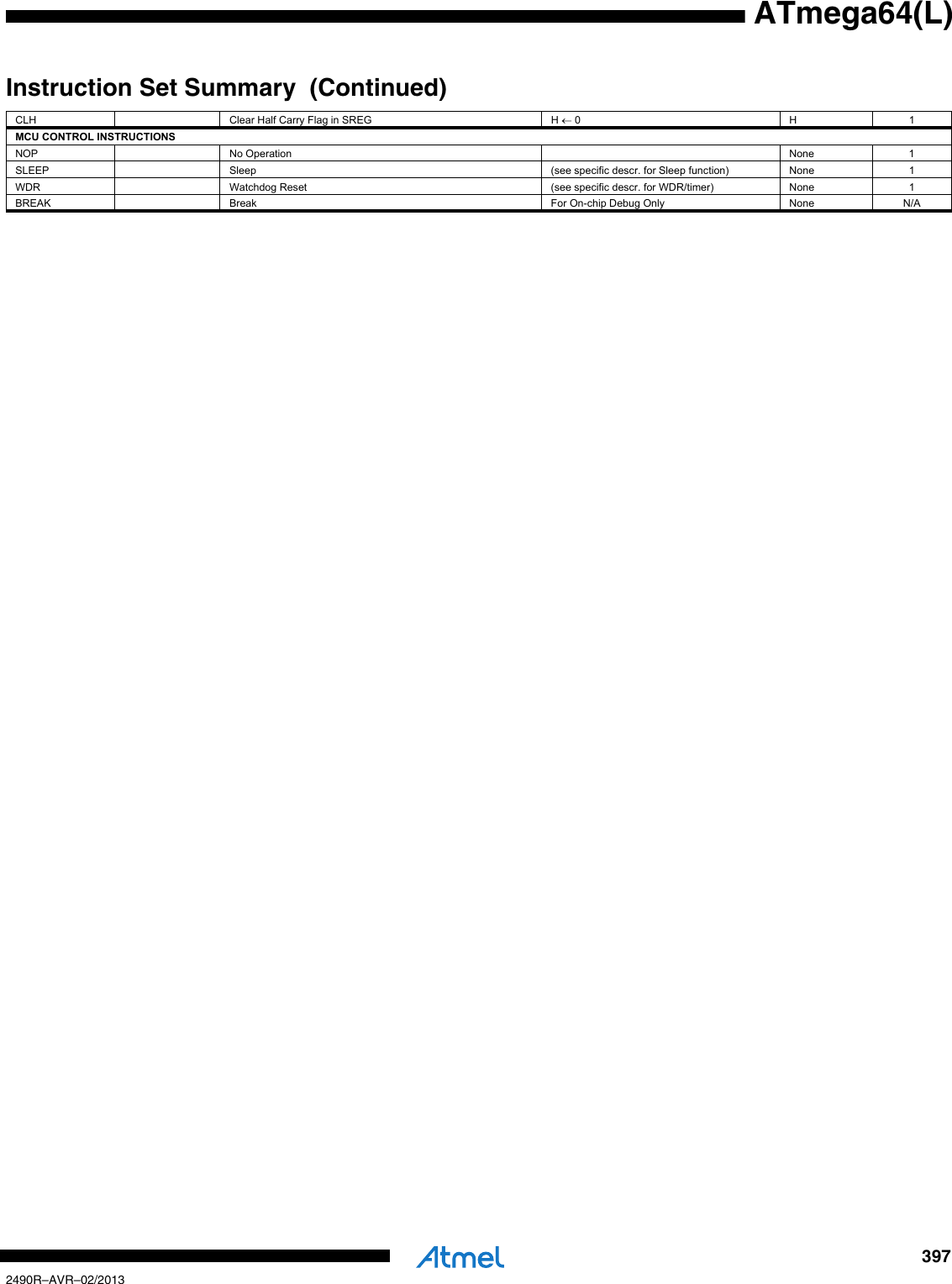 Page 3 of 3 - ATmega64Datasheet Instructions