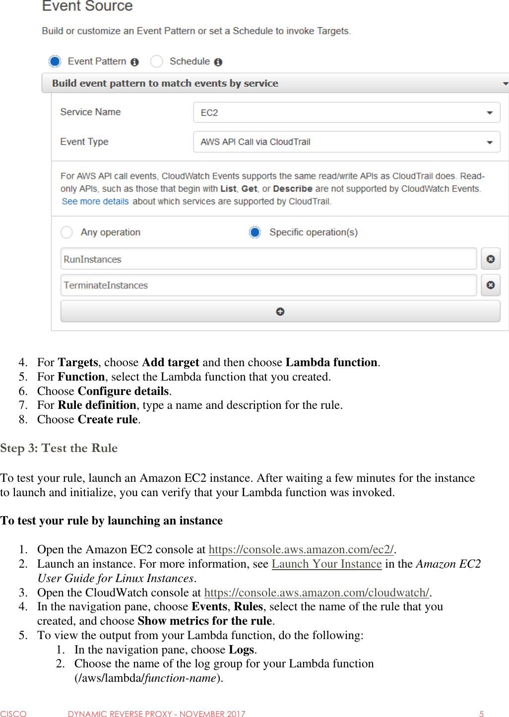 Page 6 of 8 - Cisco  Dynamic Reverse Proxy AWS Cloud Watch Instance Monitoring Guide