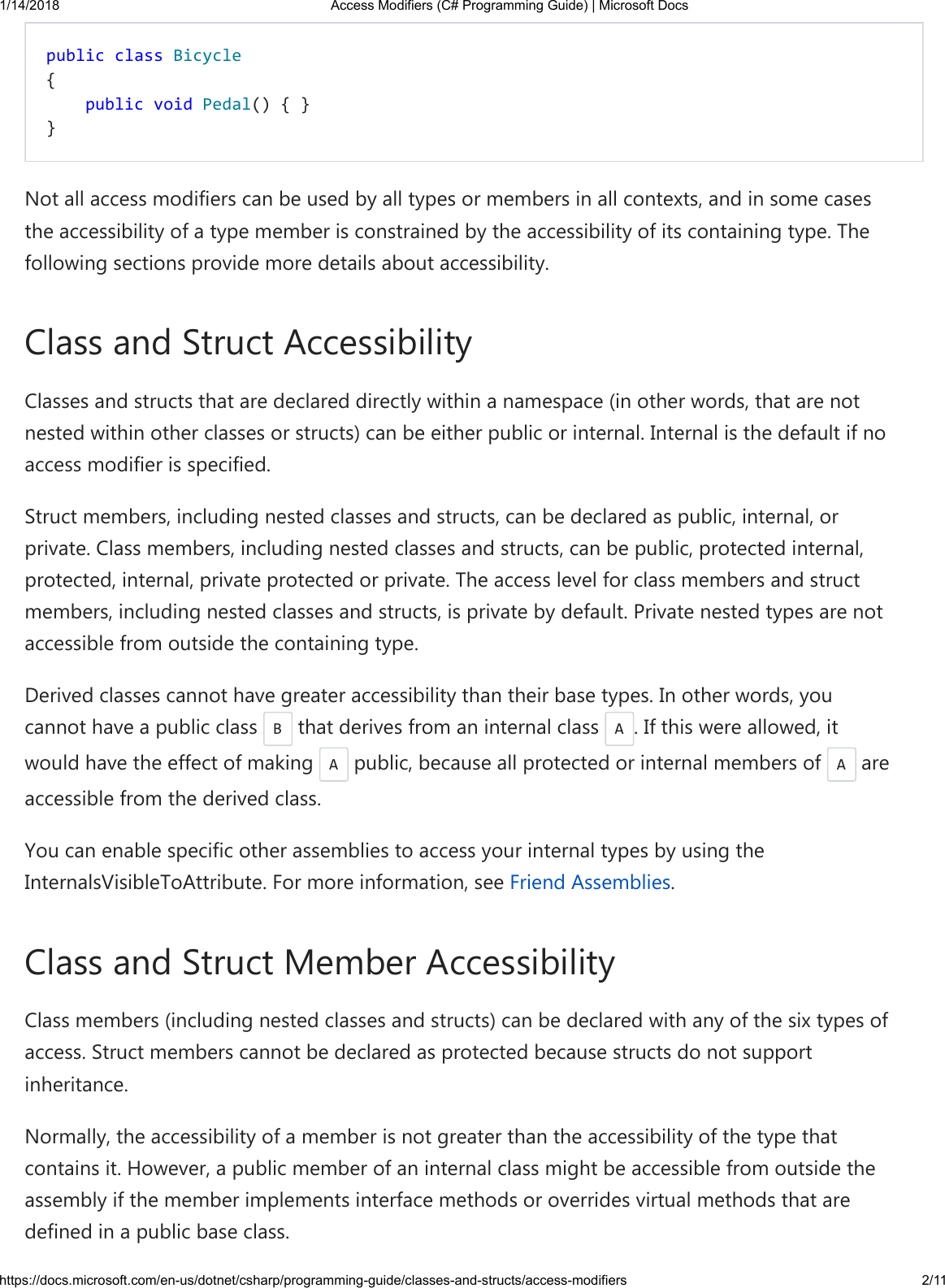 Page 2 of 11 - Access Modifiers (C# Programming Guide)  Microsoft Docs