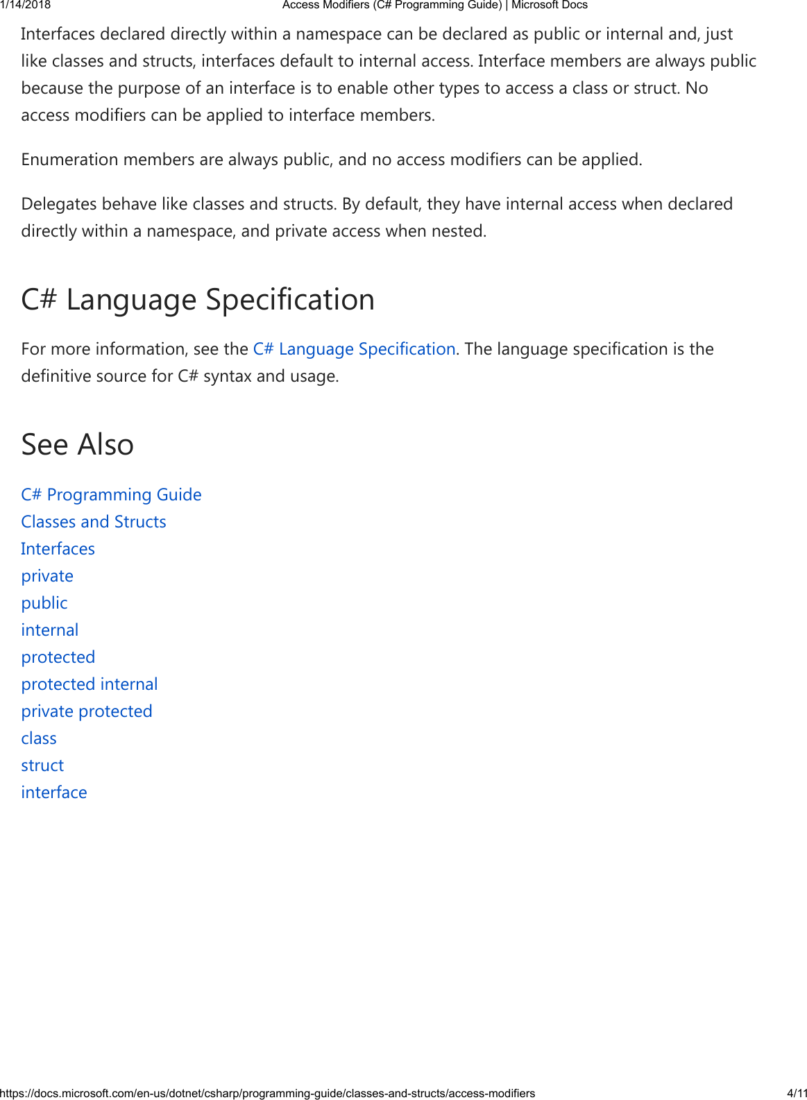 Page 4 of 11 - Access Modifiers (C# Programming Guide)  Microsoft Docs