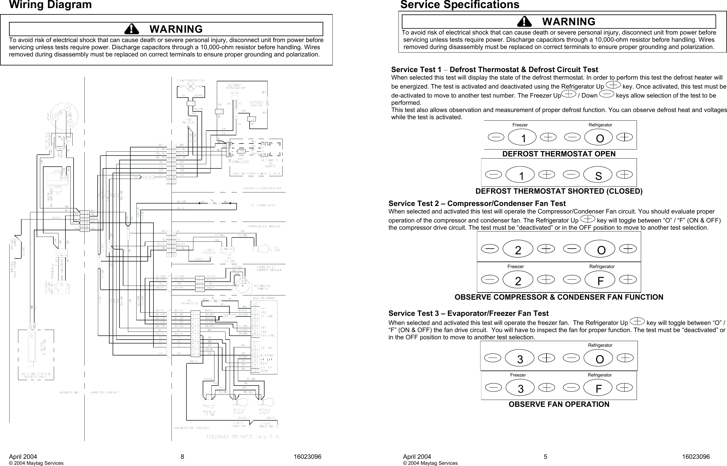 Page 3 of 4 - Technical Data Sheet  Amana Bottom Mount Refrigerator ABB1924DEB