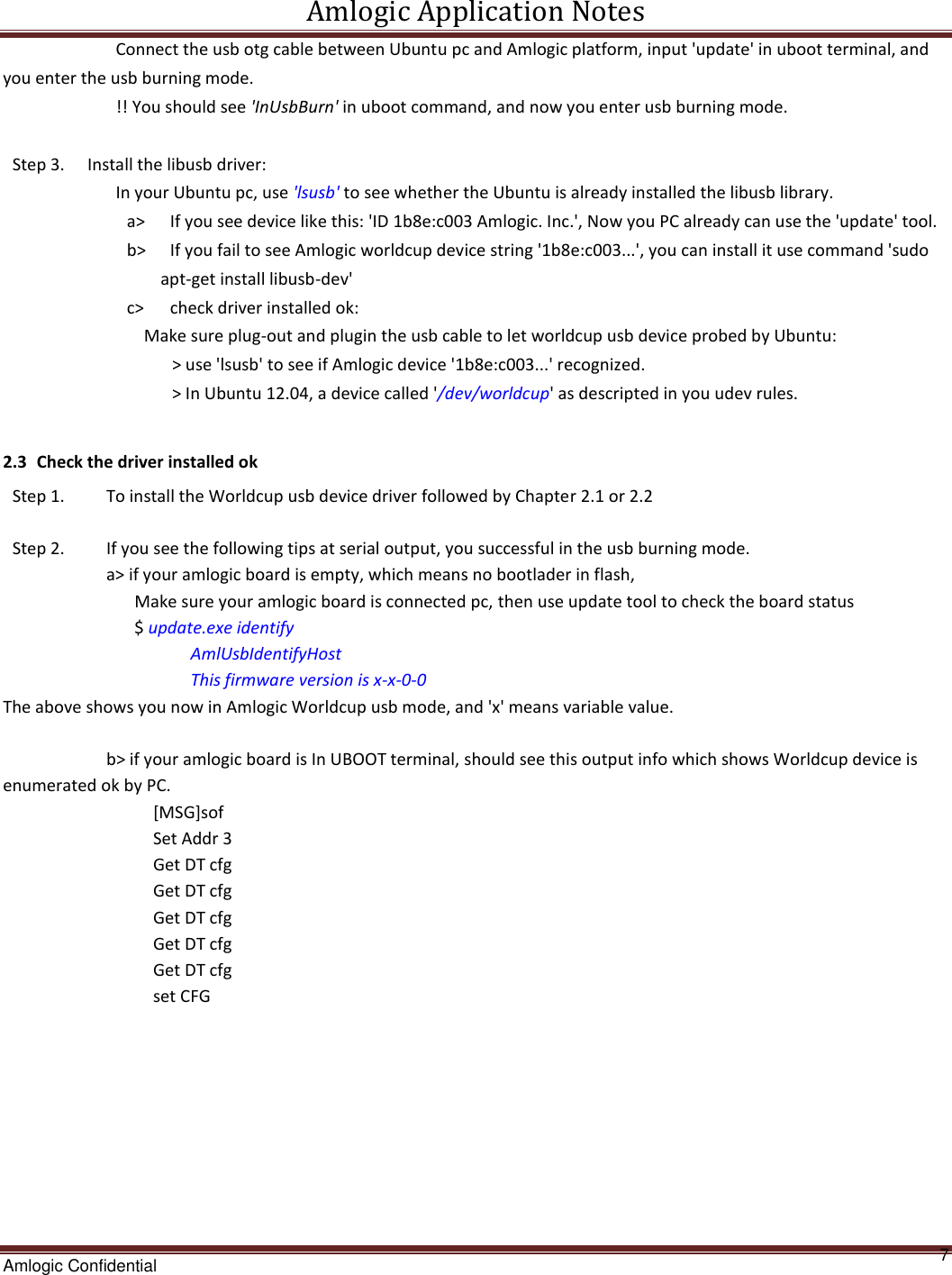 Page 7 of 12 - Amlogic Application Notes Update Usb Tool User Guide