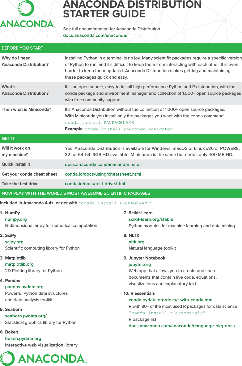 Page 1 of 2 - Anaconda-Starter-Guide-Cheat-Sheet