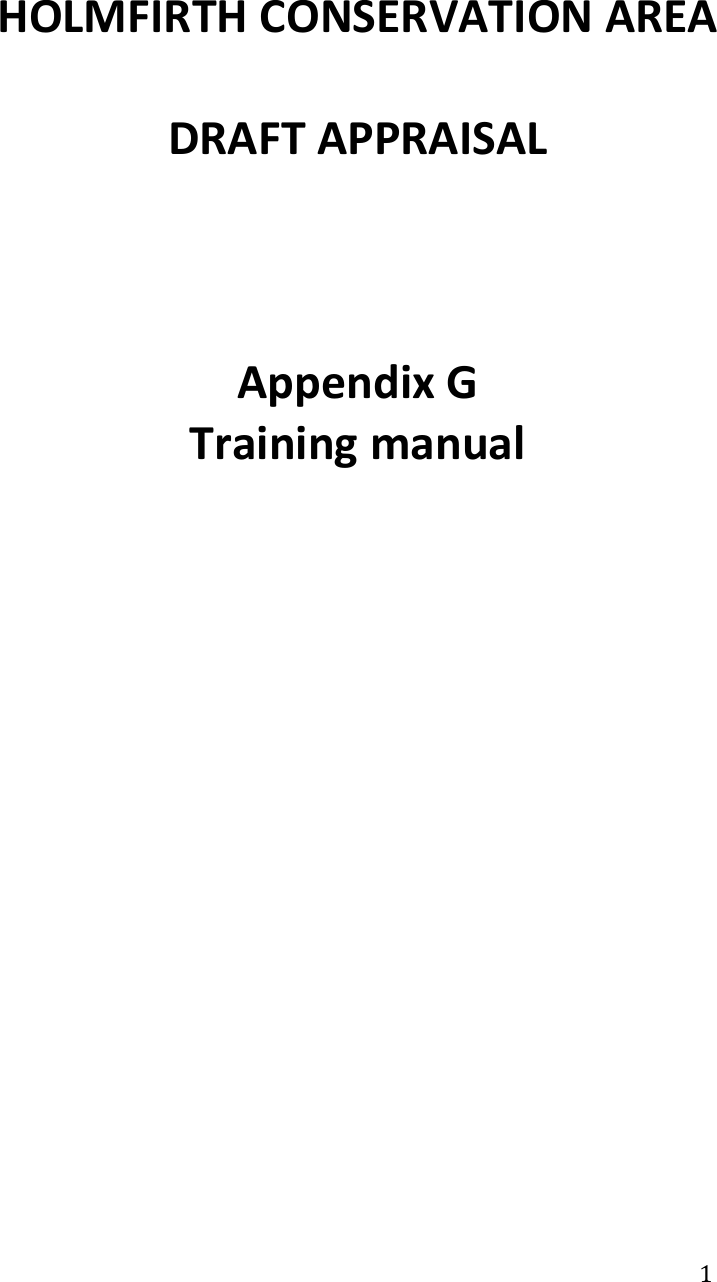 Page 1 of 12 - Appendix G Training Manual
