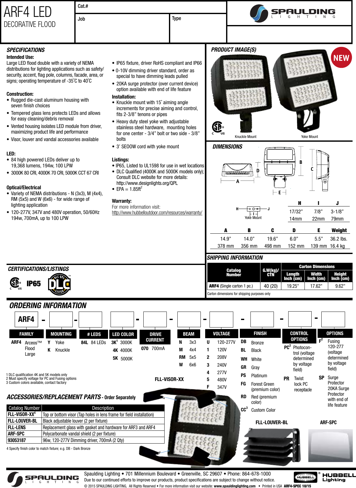 Page 1 of 2 - Arf 4 Led Spec Sheet