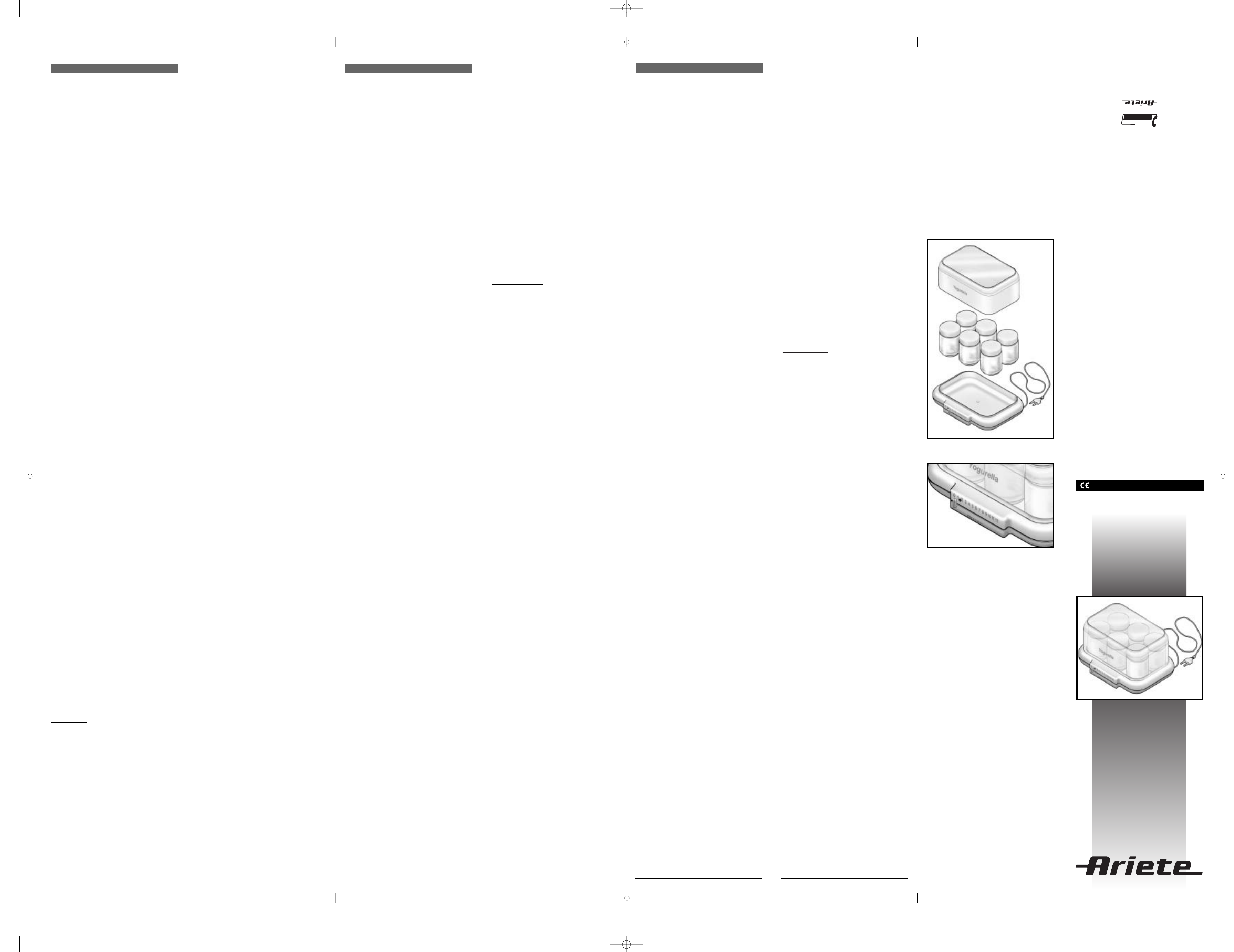 Yogurella Pieg Mod 85 1 Ariete Yogurella 85