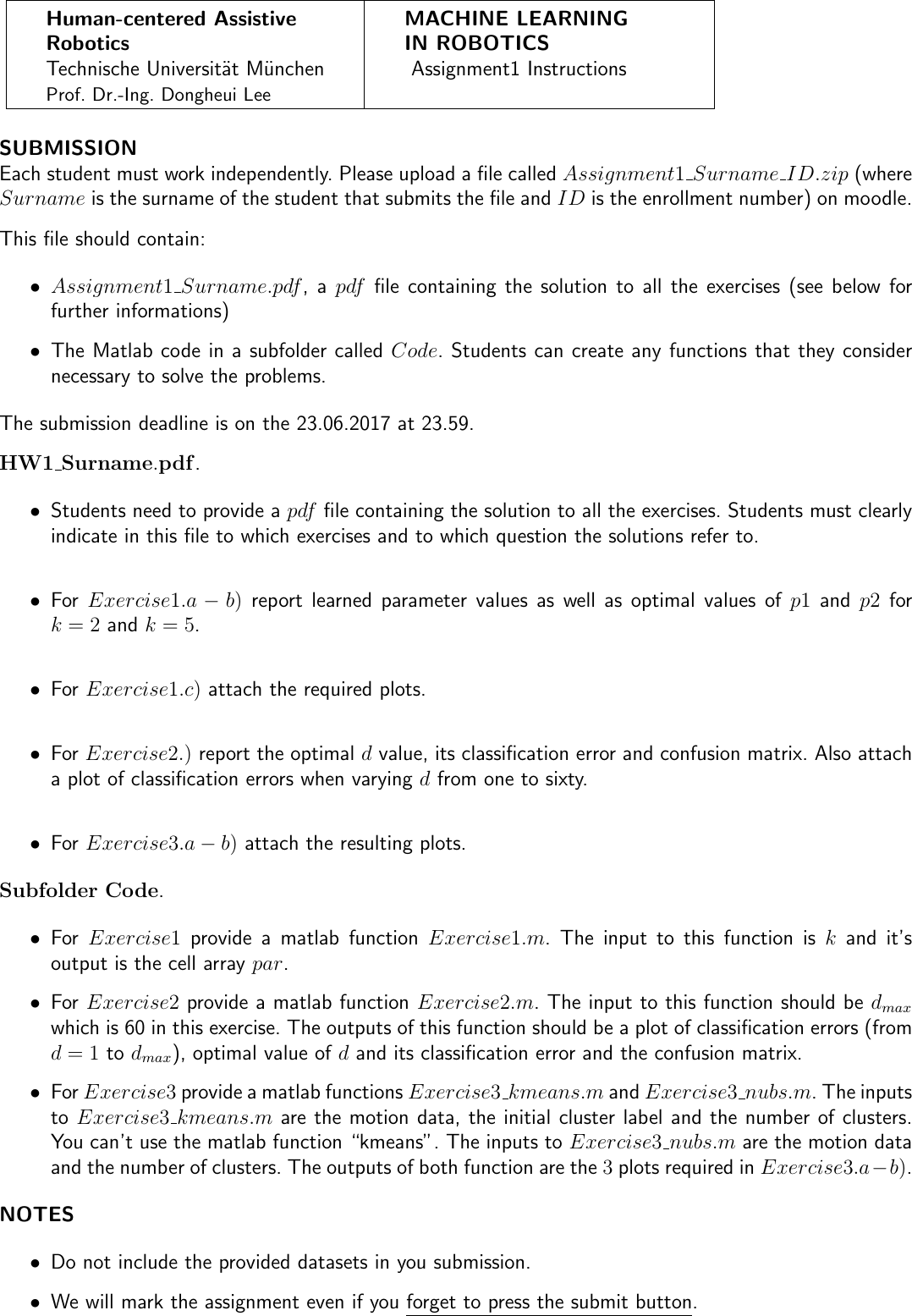 Page 1 of 1 - Assignment1 Instructions 2017