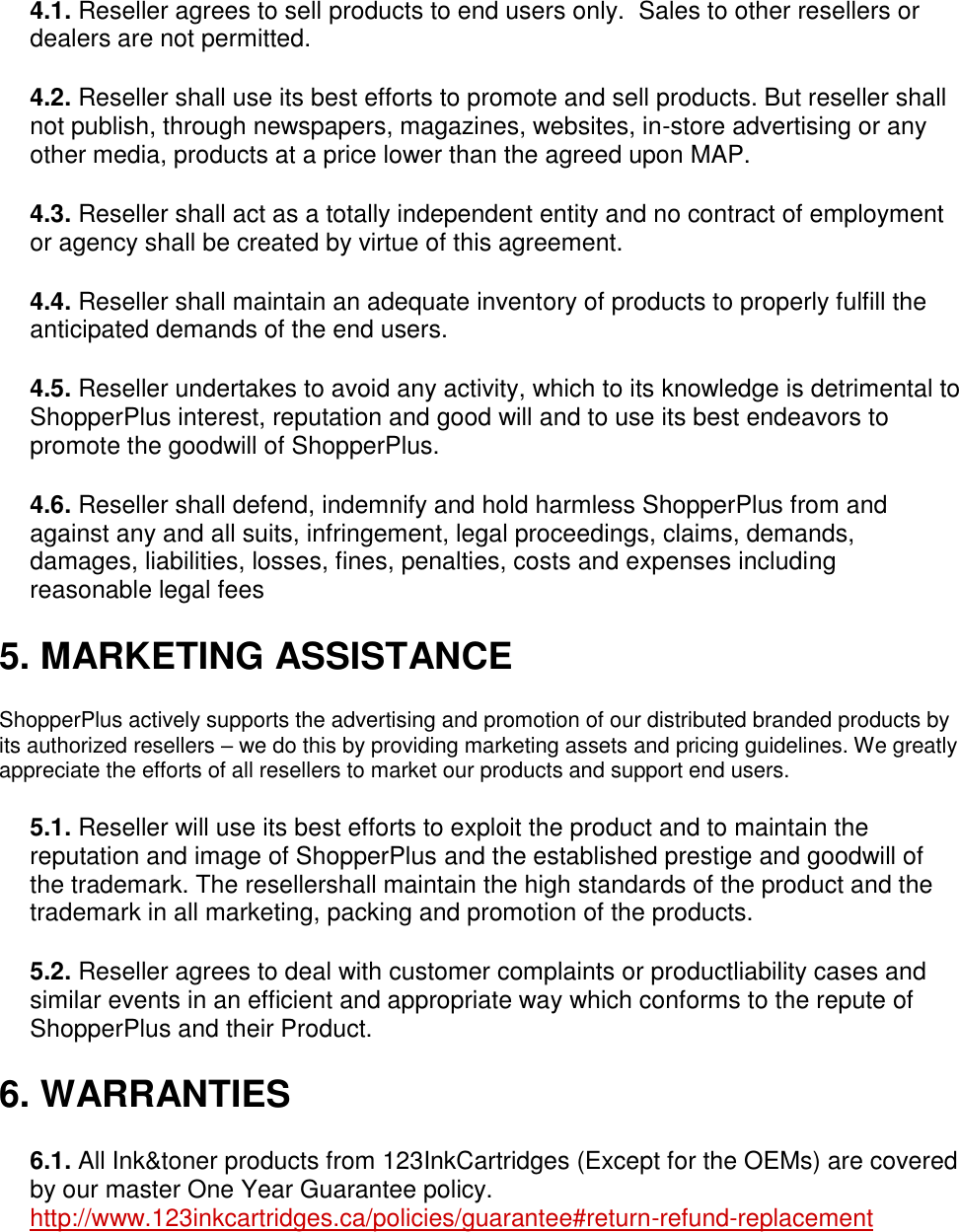 Page 5 of 8 - Authorized Reseller Agreement