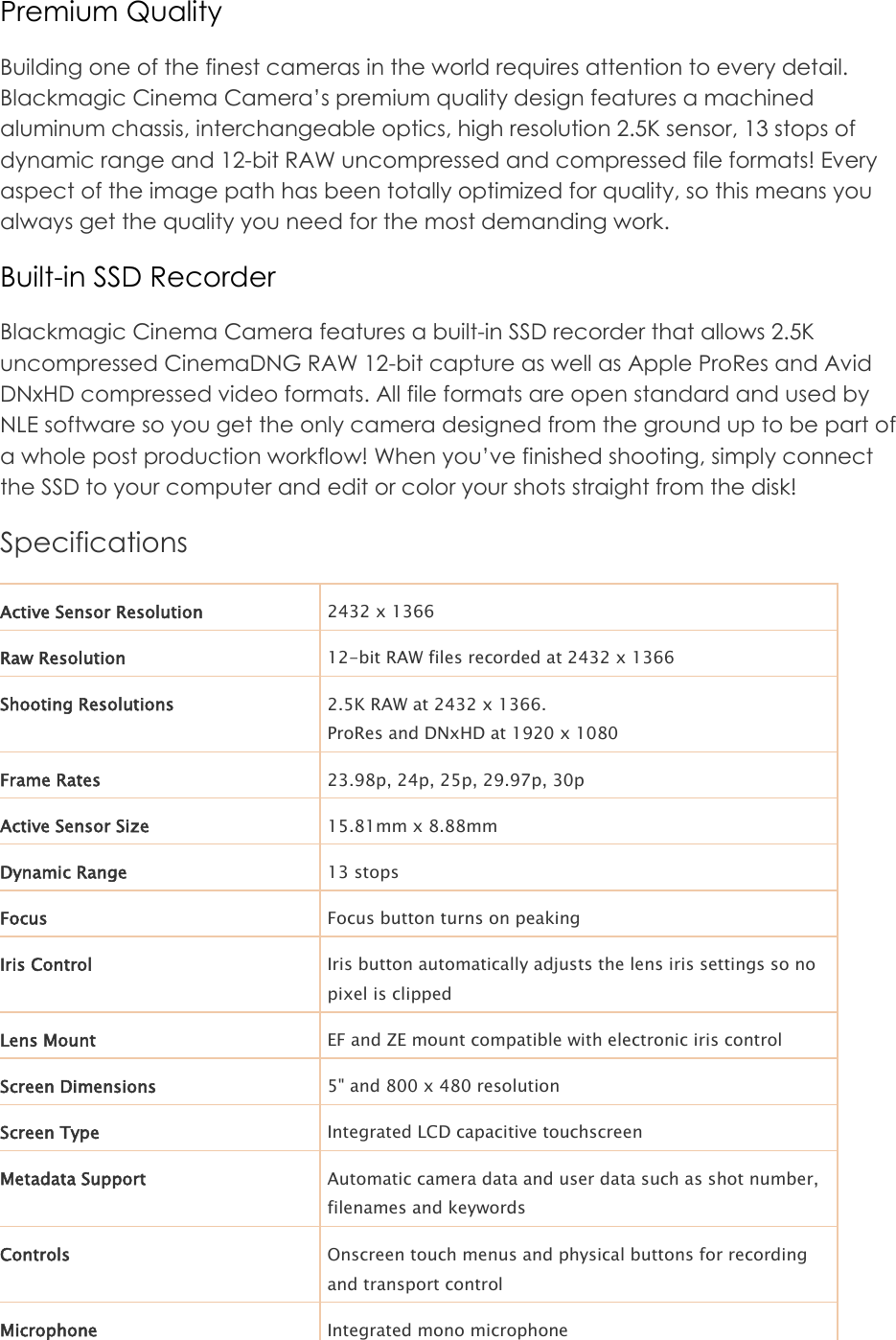 Page 2 of 4 - Bmdcinecam26Kef User Manual