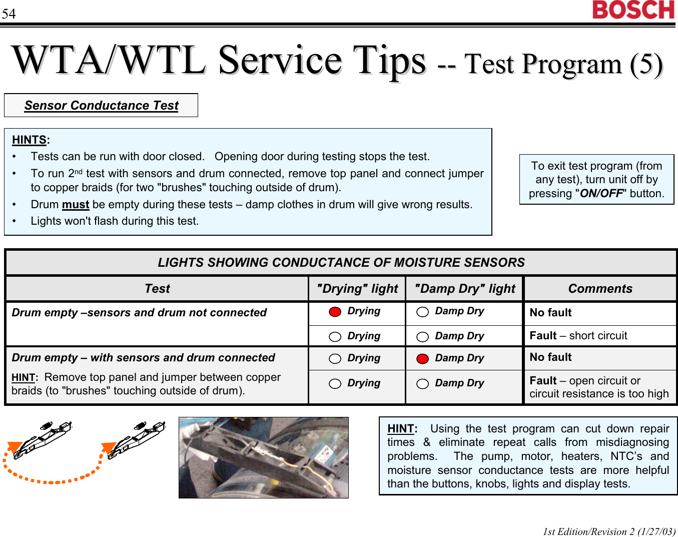 Page 5 of 5 - TKA 9110 UC Coffeemaker Training Program  Bosch Dryer WTA35-WTL54