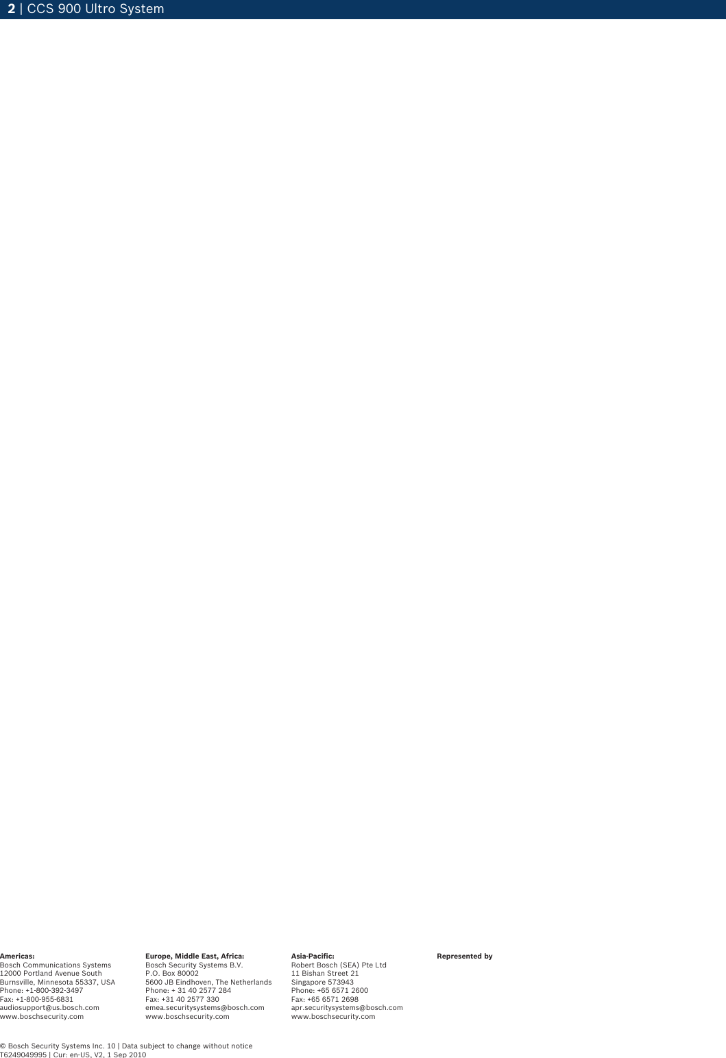 Page 2 of 2 - Boschccscud CCS 900 Ultro System User Manual