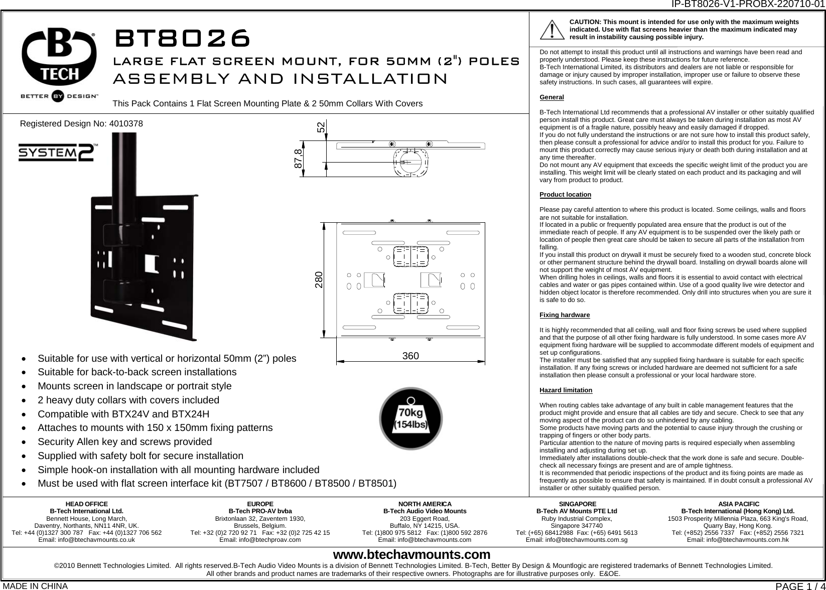 Page 1 of 4 - Btebt8026B BT8026 .dft User Manual