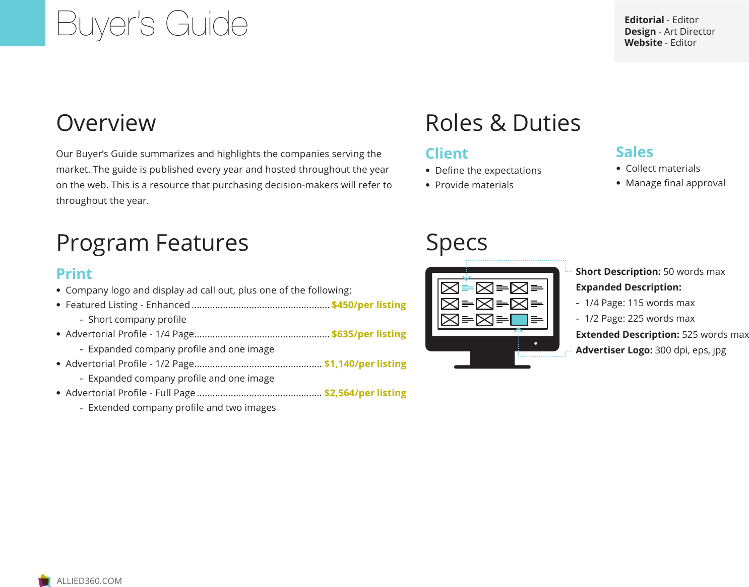 Page 1 of 1 - Buyers Guide
