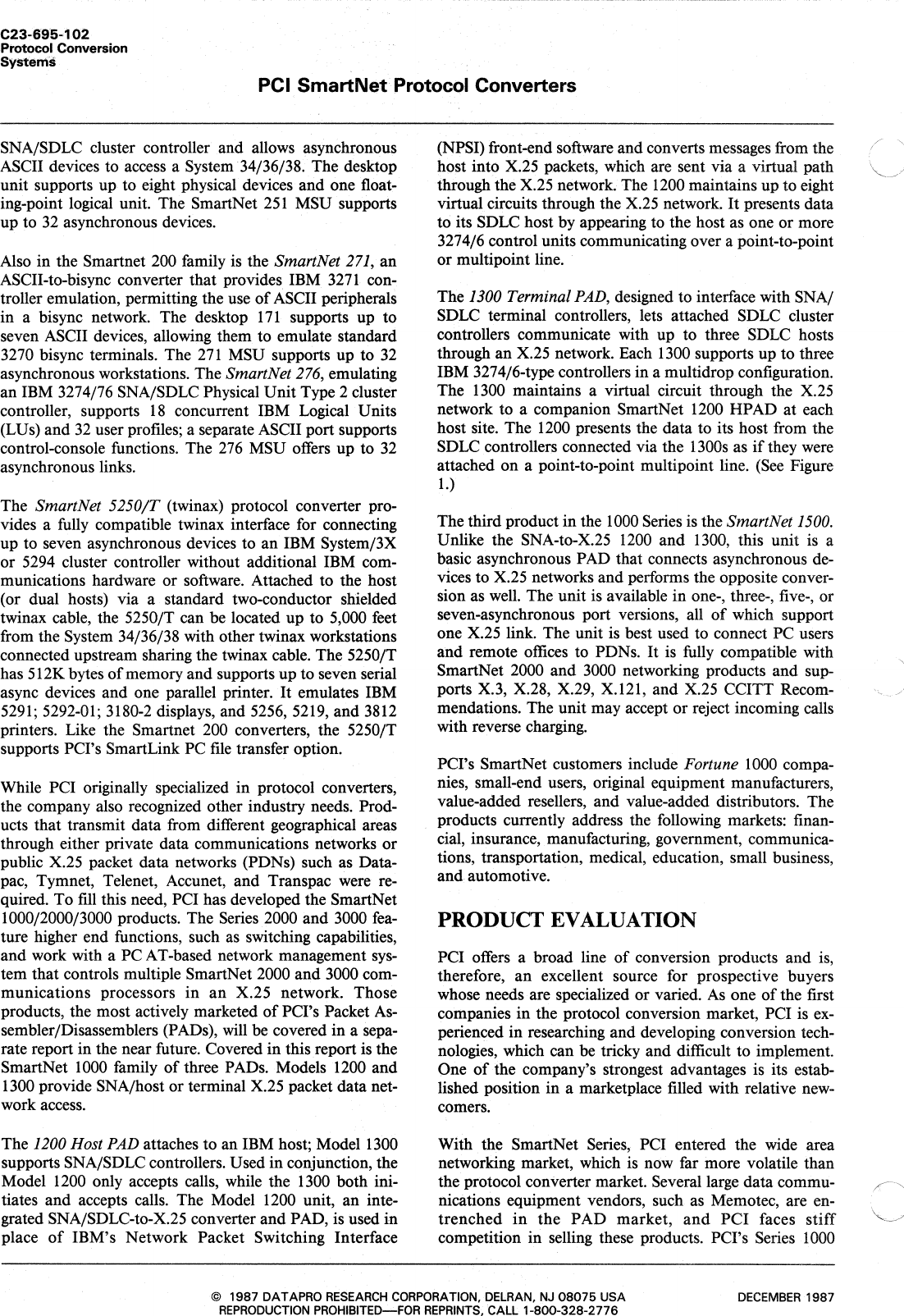 Page 6 of 12 - C23-695_PCI_Smart Net C23-695 PCI Smart