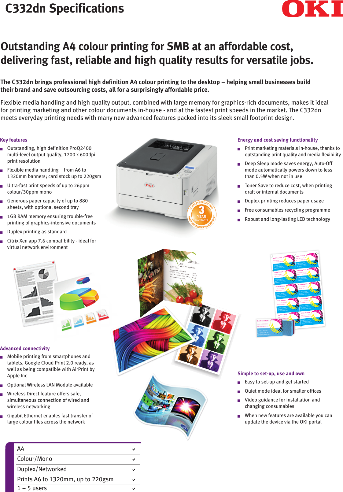 Page 1 of 2 - C332Dn User Manual