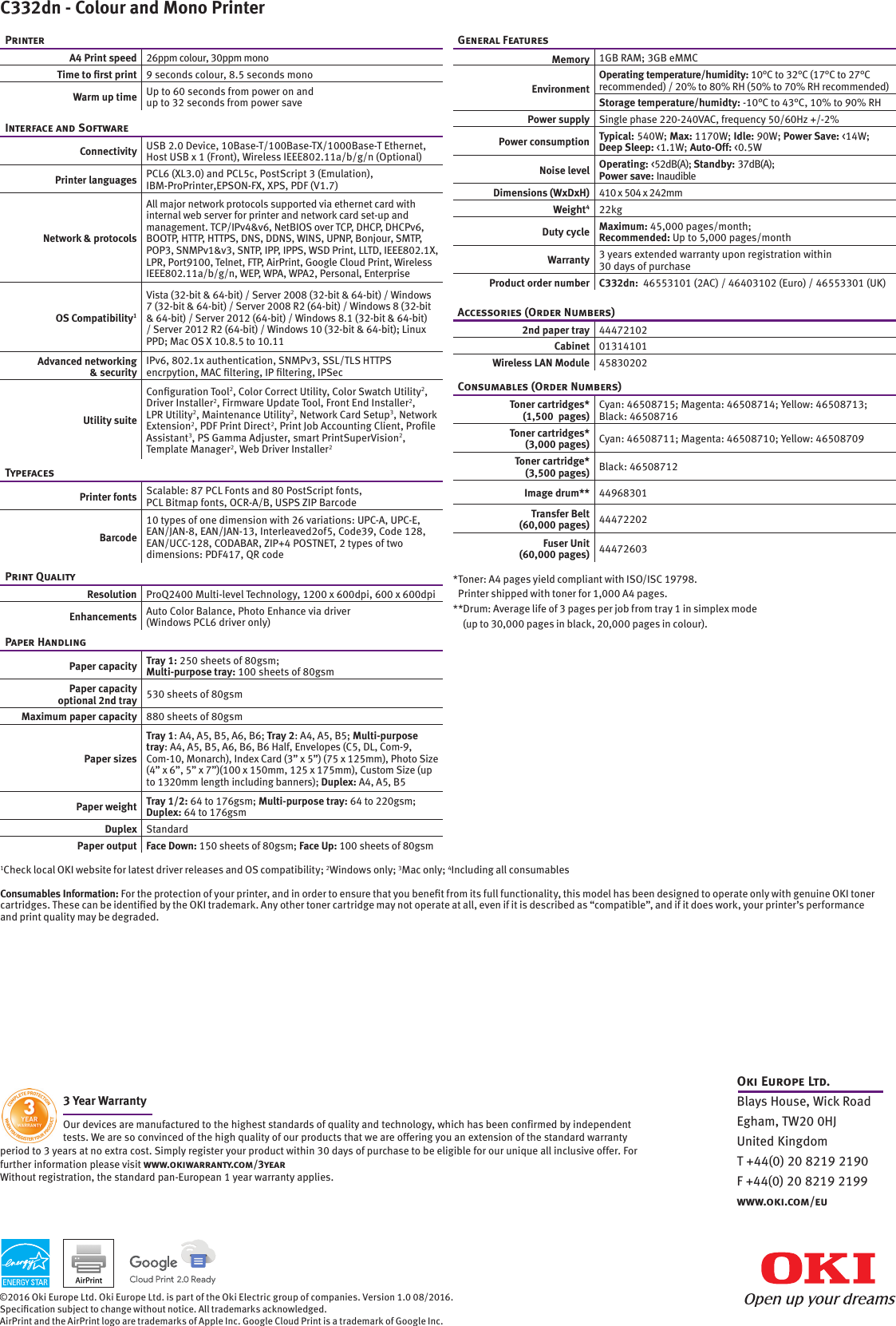 Page 2 of 2 - C332Dn User Manual