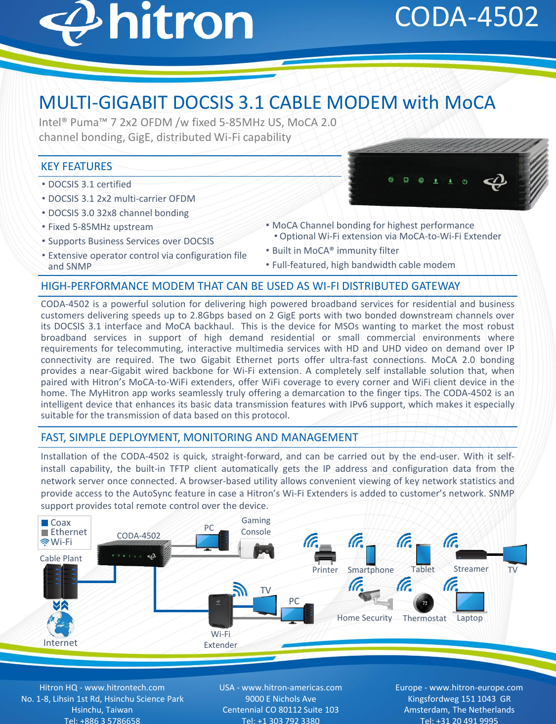 Page 1 of 2 - CODA-4502 CODA-4502-Datasheet-2018-03-28