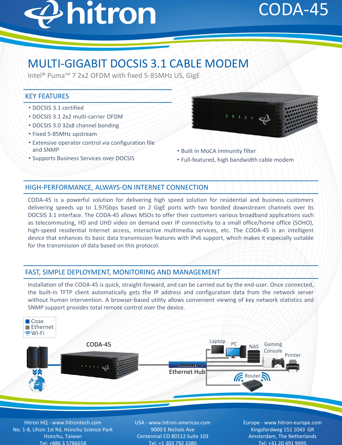 Page 1 of 2 - Presentation CODA-45 Datasheet 0928-1