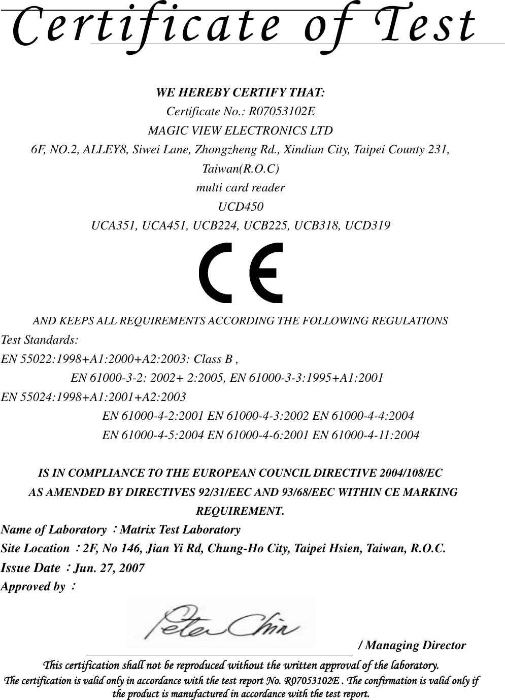 Page 1 of 1 - CE-Certificate