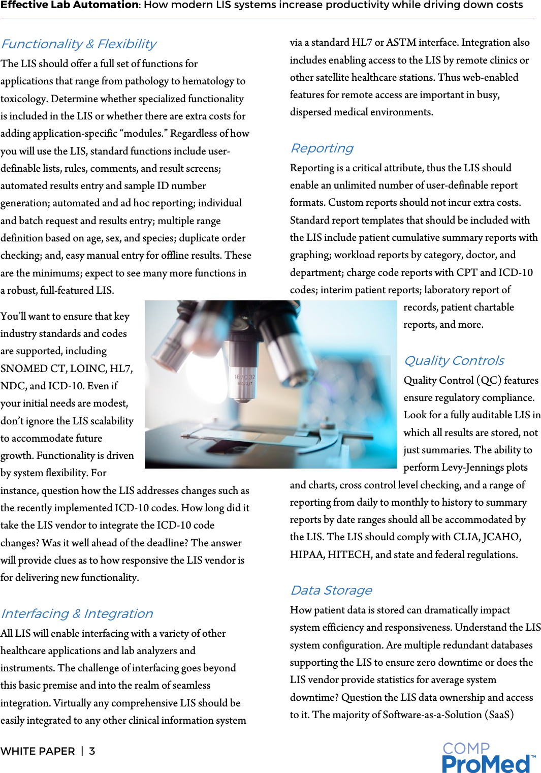 Page 4 of 7 - Effective Lab Automation White Paper  Comp-Pro-Med-Effective-Lab-Automation-White-Paper
