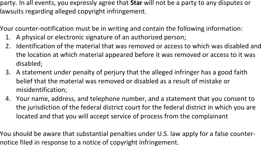 Page 3 of 3 - Star Telephone - Copyright And Intellectual Property Policy Copyright-Policy