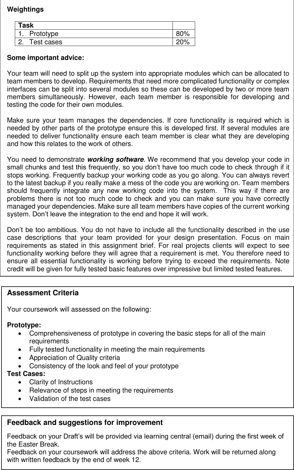 Page 4 of 4 - SCHOOL OF COMPUTER SCIENCE Coursework Instructions