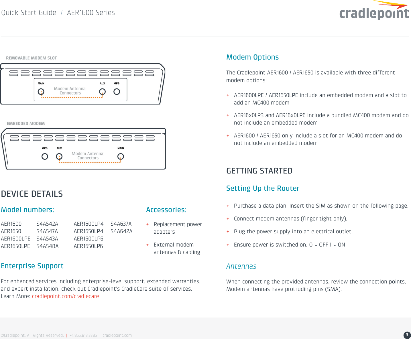 Page 3 of 5 - Cradlepoint_AER1600_Quick Start Cradlepoint AER1600 Quick