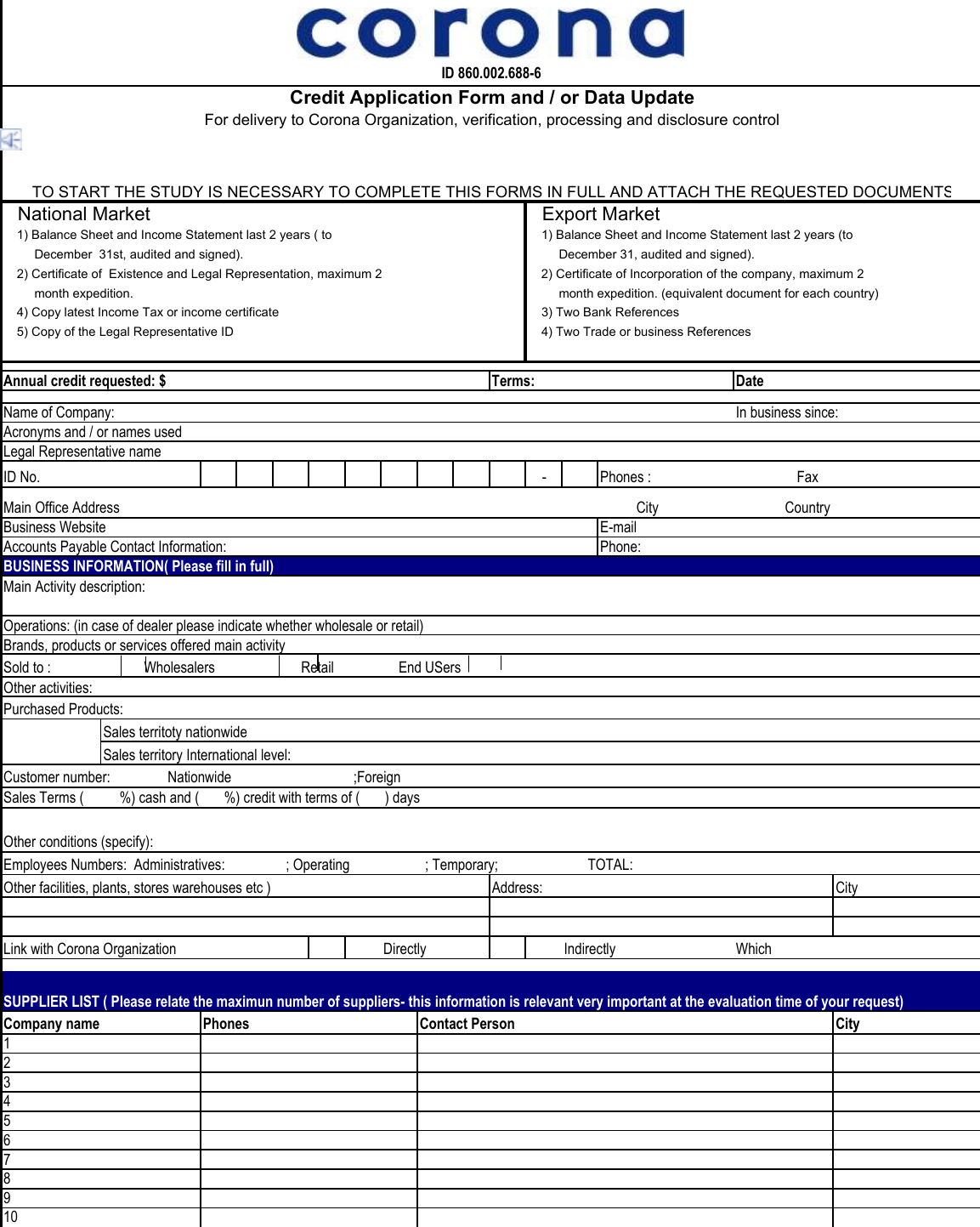 Page 1 of 2 - Credit Application Form  Credit-Application-Form