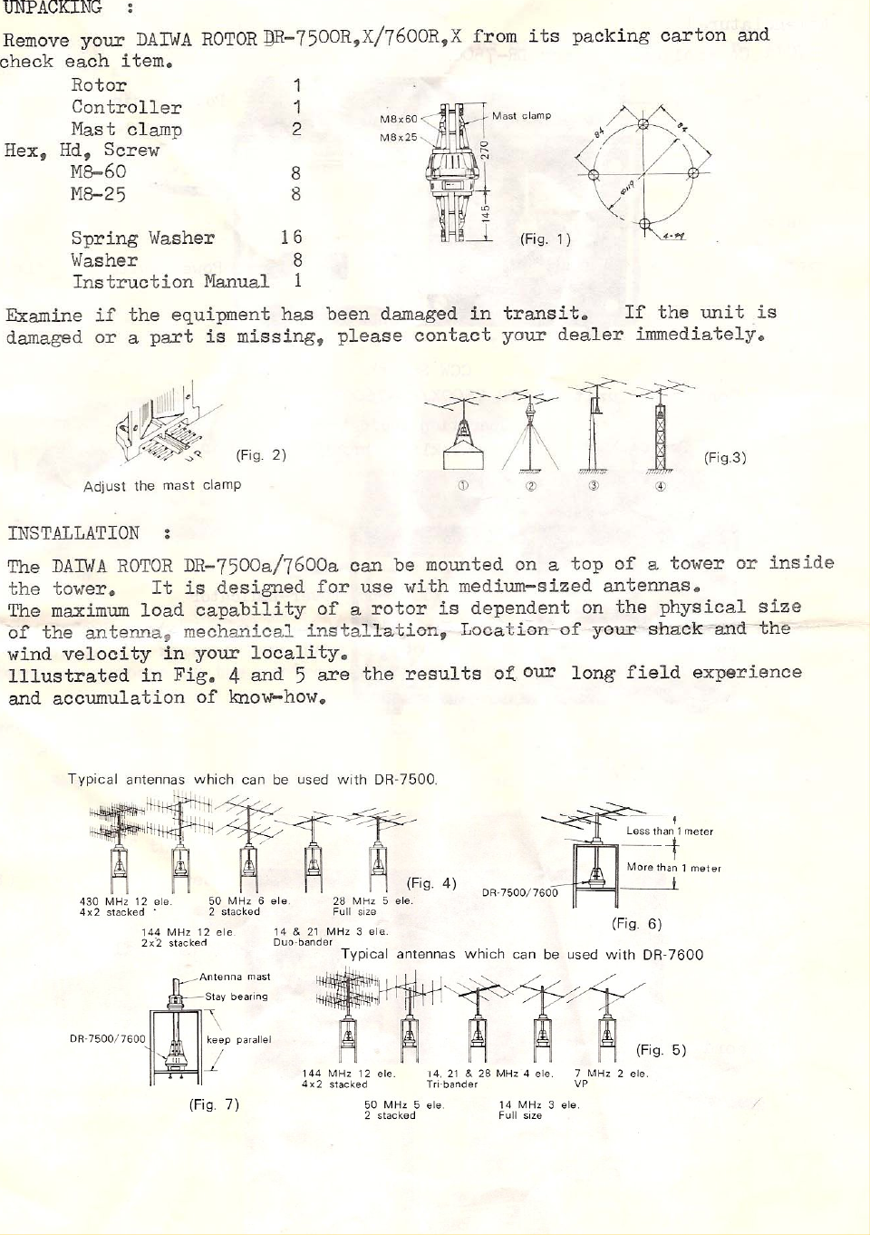 Page 3 of 8 - Daiwa - DR-7500 DR-7600 Instructions DAIWA--DR-7500-7600-Rotator-User-Manual