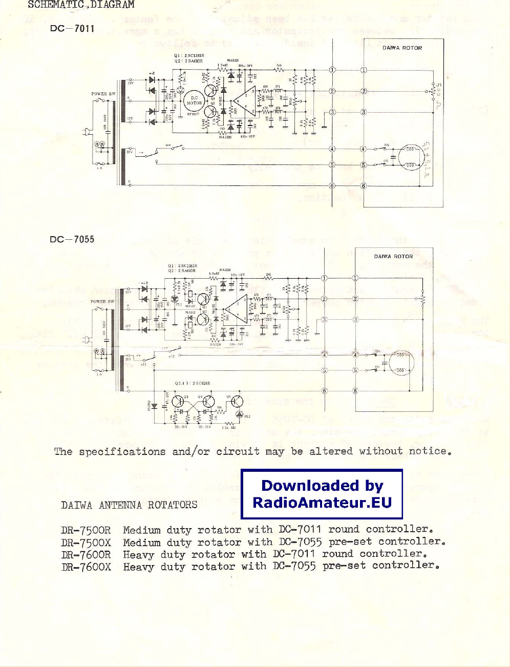 Page 8 of 8 - Daiwa - DR-7500 DR-7600 Instructions DAIWA--DR-7500-7600-Rotator-User-Manual