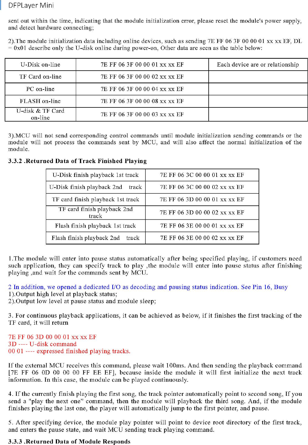 Page 5 of 12 - DFPlayer Mini Manual