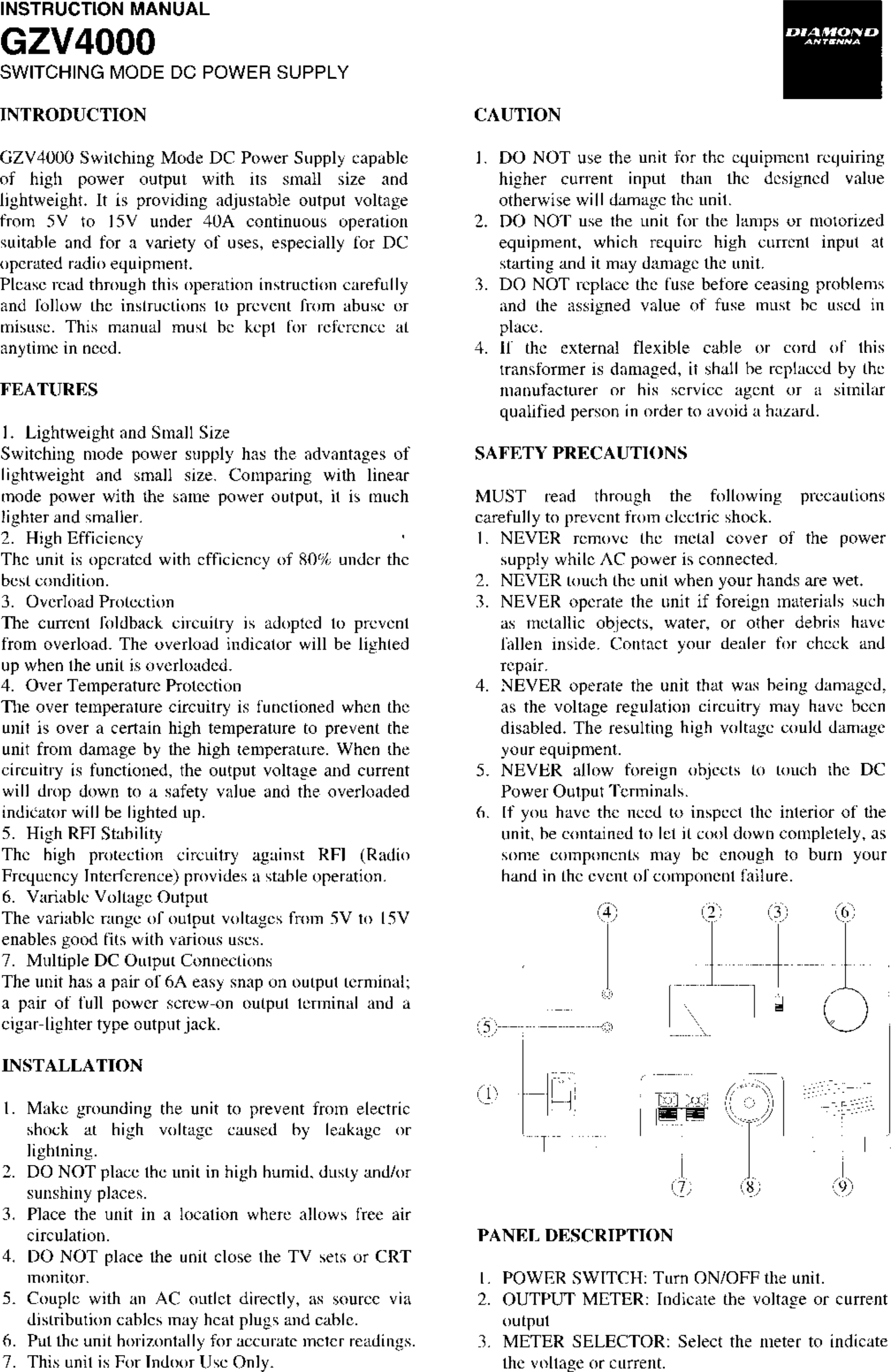 Page 1 of 2 - DIAMOND--GZV-4000-40A-SWITCHING PS