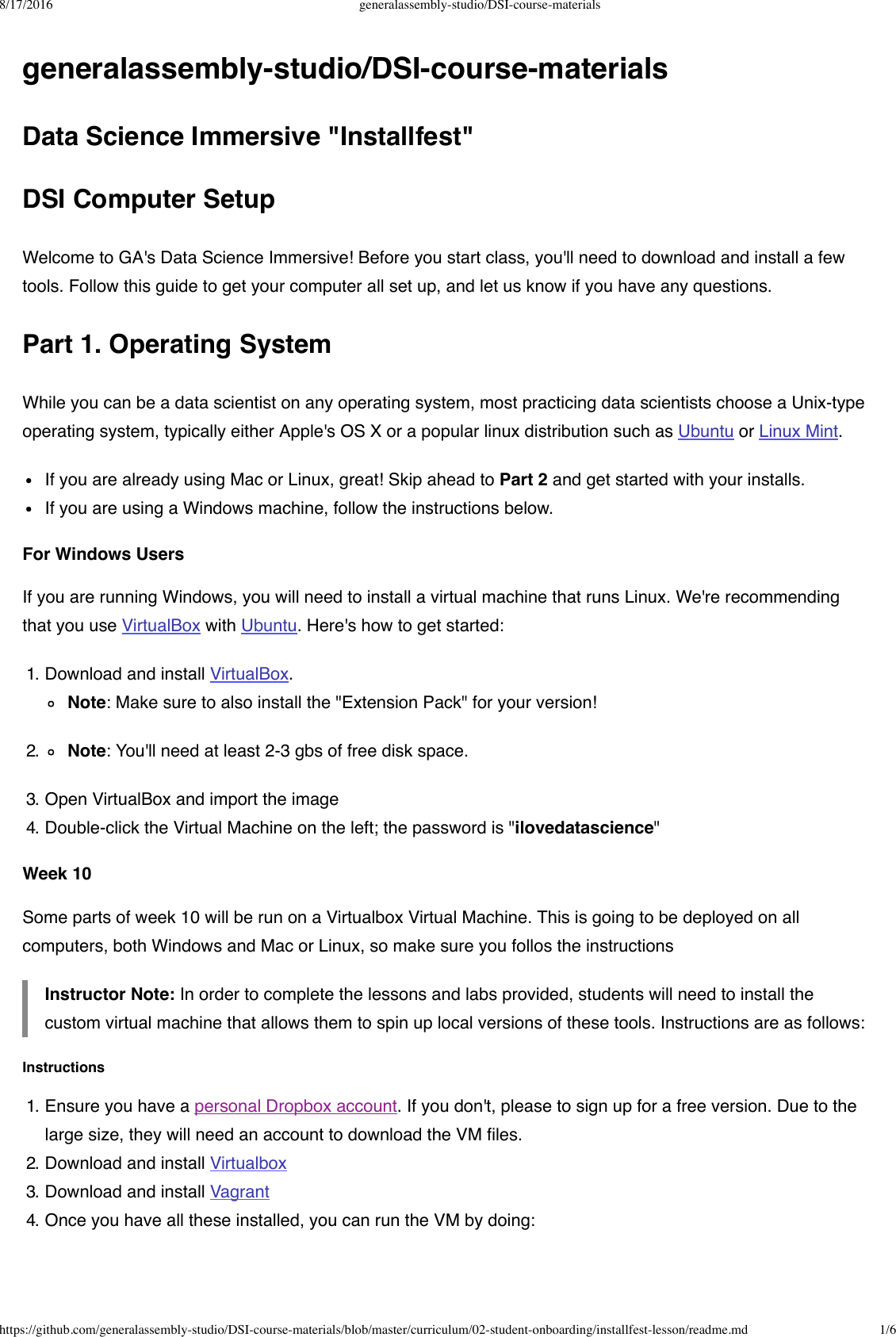 Page 1 of 6 - DSI Installfest Guide