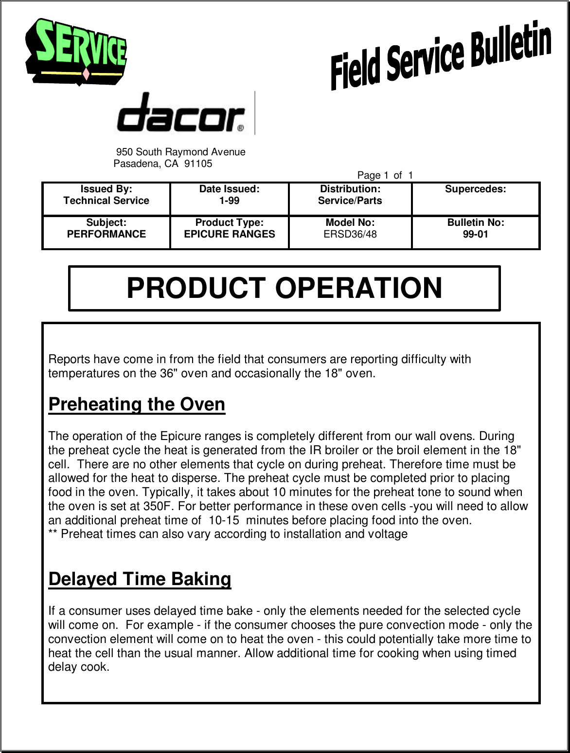 Page 2 of 8 - Dacor Epicure Ranges ERSD36