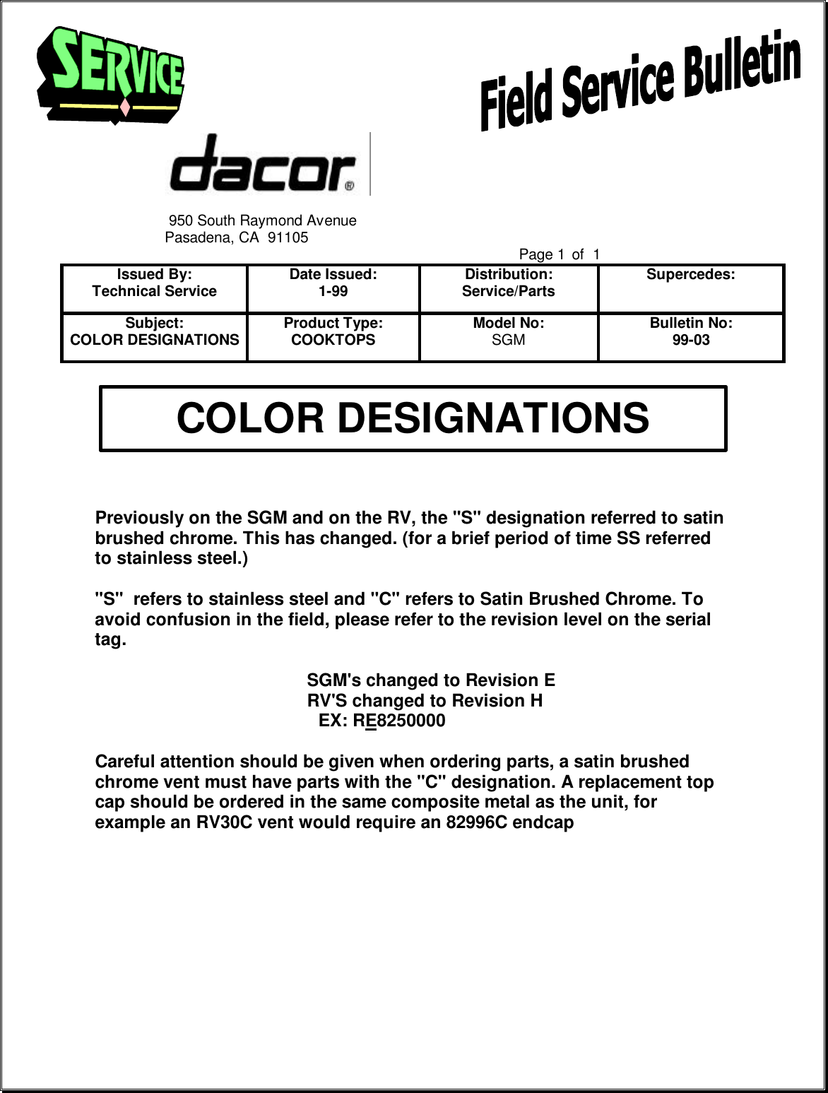 Page 3 of 8 - Dacor Epicure Ranges ERSD36