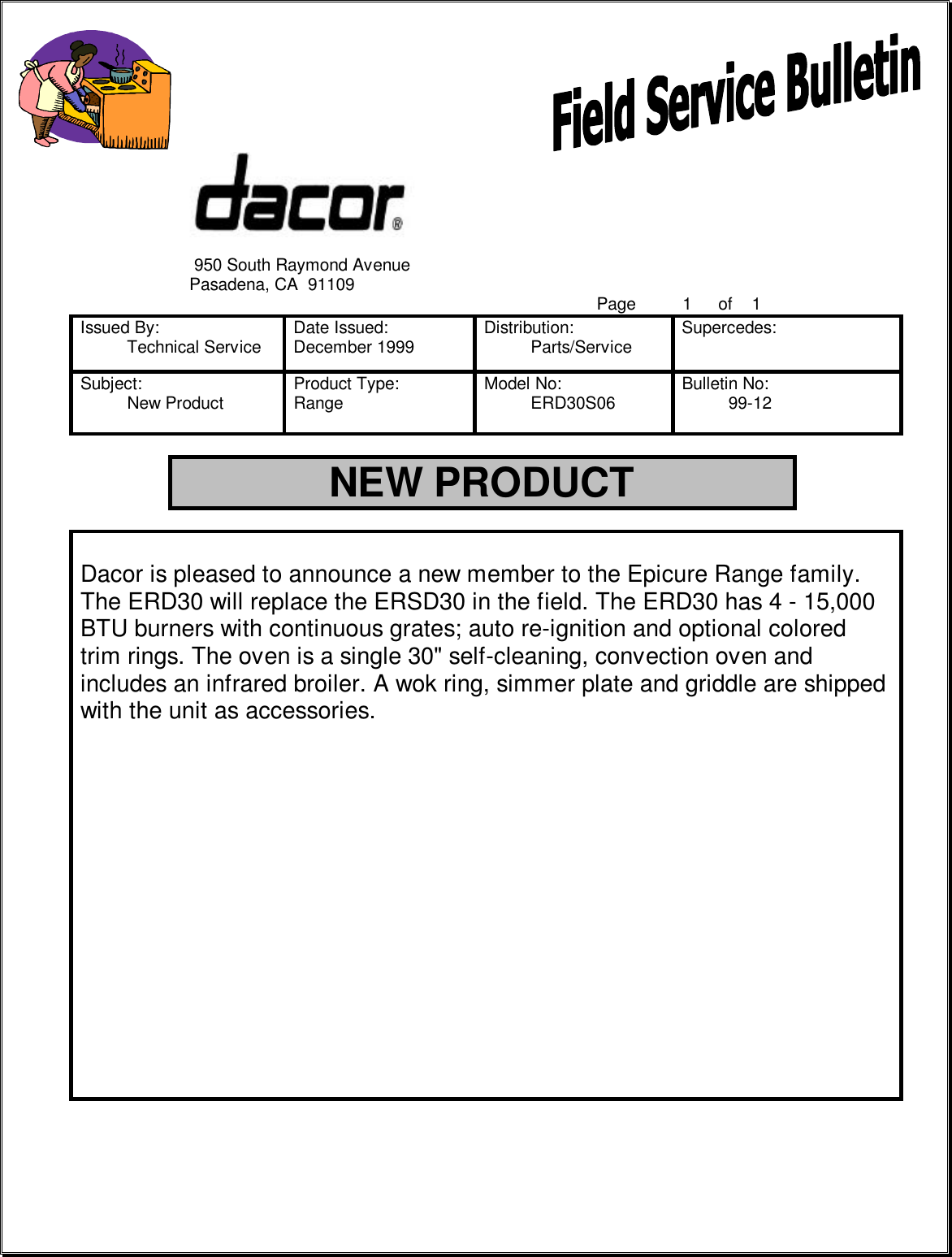 Page 7 of 8 - Dacor Epicure Ranges ERSD36