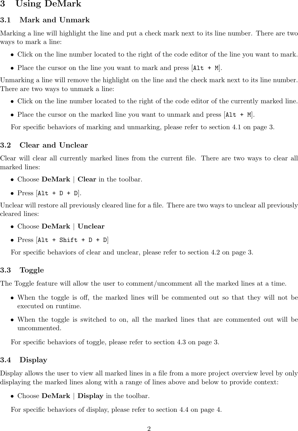 Page 2 of 4 - De Mark User Manual