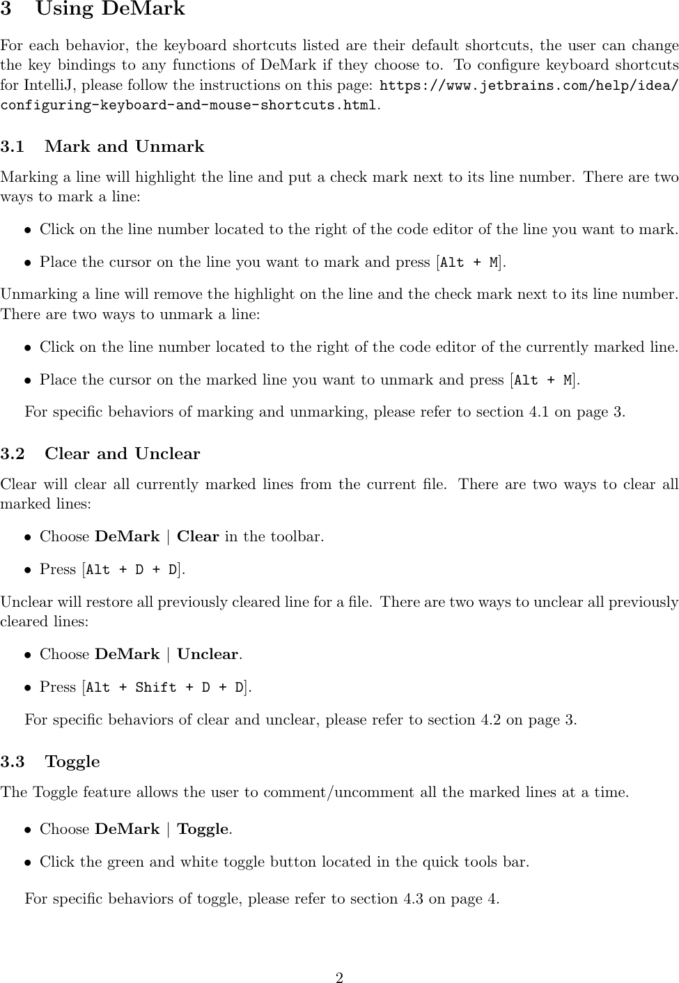 Page 2 of 5 - De Mark User Manual